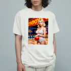 ボウリング アートショップのBowling 90's  Girl オーガニックコットンTシャツ