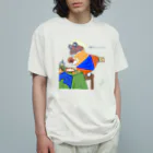 草原で走りたいの牛乳を注ぐカレイ子さん Organic Cotton T-Shirt