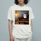 kitten pianistの子猫ピアニスト-2 オーガニックコットンTシャツ