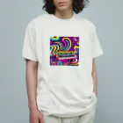 stugio_kの鮮やかなピアノ柄 オーガニックコットンTシャツ