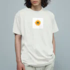 シンビジウムの笑顔の向日葵 オーガニックコットンTシャツ