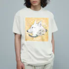YumikoS_art369の花とおおかみ オーガニックコットンTシャツ