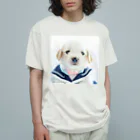 dogsandcatsのセーラーパピー オーガニックコットンTシャツ