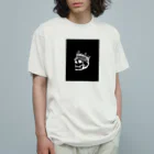 COOL&SIMPLEのBlack White Illustrated Skull King  オーガニックコットンTシャツ