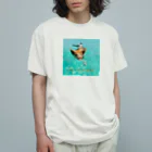 MOMOTAKAショップの海のかけら - ピグとバード オーガニックコットンTシャツ