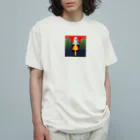 workingpapaのドットロケット オーガニックコットンTシャツ