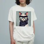 neko_skipのオサレキャットよしお オーガニックコットンTシャツ