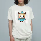 tamagonokoのカンフードッグくん オーガニックコットンTシャツ