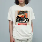 Jin12のレトロバイク オーガニックコットンTシャツ