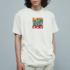 K's Storeのヴィヴィッド植物 Organic Cotton T-Shirt