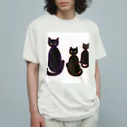 horoscope のネコクロ オーガニックコットンTシャツ