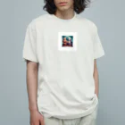 さぼりのあっくまんのきんにくごはんアニマルズ❤✨ Organic Cotton T-Shirt