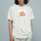 udのかわいいカメのイラストグッズ オーガニックコットンTシャツ