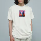 CHOCOLATEAのガラスの街並み オーガニックコットンTシャツ