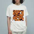 カツヒサ☆のハロウィン　かぼちゃグッズ Organic Cotton T-Shirt