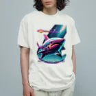 RISE　CEED【オリジナルブランドSHOP】のサメ型宇宙船の奇想天外 Organic Cotton T-Shirt