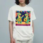 tick_tack shopのうたザウルス オーガニックコットンTシャツ