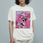 sayuri_yoshiokaの残像の横顔　ブラックレースロードナイト オーガニックコットンTシャツ