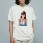 bitpiyoの綺麗なお姉さん Organic Cotton T-Shirt