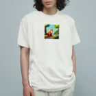 ワンダーワールド・ワンストップのドット柄のキツネ Organic Cotton T-Shirt