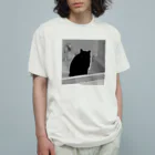 深夜の猫屋さんの深夜猫 オーガニックコットンTシャツ