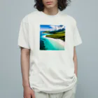 DapperMixの空からの楽園、透明な海グッズ オーガニックコットンTシャツ