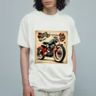 ロックンロールのバイク オーガニックコットンTシャツ