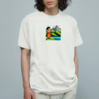 nomad4491のドット絵のディジュリドゥ オーガニックコットンTシャツ