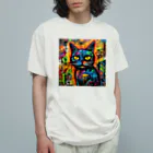 Hayate Kawakami オリジナルのサイバーパンク猫 Organic Cotton T-Shirt