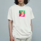 《Derekの絶賛工房中！》のイケイケ猫ちゃん オーガニックコットンTシャツ