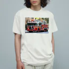 ビッグスマイルライフのかっこいいはしご車 オーガニックコットンTシャツ