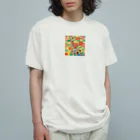 ポム爺さんの美しくキリン オーガニックコットンTシャツ