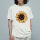 Atelier Petrichor Forestのヒマワリ Sunflower Organic Cotton T-Shirt