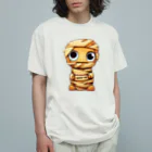 NeoNestのWrapped Wonders Halloween Collection: Mummy #05 オーガニックコットンTシャツ