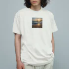 E_Porterの朝日と海 オーガニックコットンTシャツ