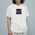 NYANKOのネオン 夜景 Organic Cotton T-Shirt