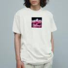 teru8376のピンクサファイア オーガニックコットンTシャツ