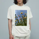 MMの黄色い春菊の花 オーガニックコットンTシャツ