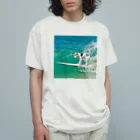 タンタンパパのお店のワイヤーフォックステリア　波乗りタンタン Organic Cotton T-Shirt