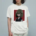 yakumo_penguinのジト オーガニックコットンTシャツ