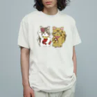 猫のきぬくんのお店の招き猫ちゃんたち Organic Cotton T-Shirt