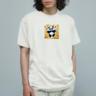 むささび工房のパンダ折り紙風 Organic Cotton T-Shirt