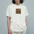 毎日がにゃんとも幸せ マサッチShopのレトロドット オーガニックコットンTシャツ