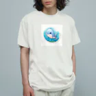 ワクワクセレブレイトのイルカくん Organic Cotton T-Shirt