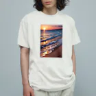 sawatchの浜辺の夕日 Organic Cotton T-Shirt