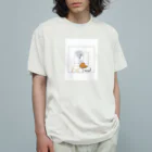 あいの猫のアトリエ: アートやクリエイティブな猫デザイン　文字「Best Friend」 Organic Cotton T-Shirt