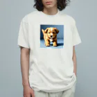 フリーダムの走ってくる子犬 Organic Cotton T-Shirt