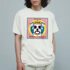 めそぽのQueen of Miniature Schnauzerのミニチュアシュナウザー オーガニックコットンTシャツ