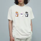 リキの3色柴犬 オーガニックコットンTシャツ