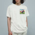 maco9486のアメフト オーガニックコットンTシャツ